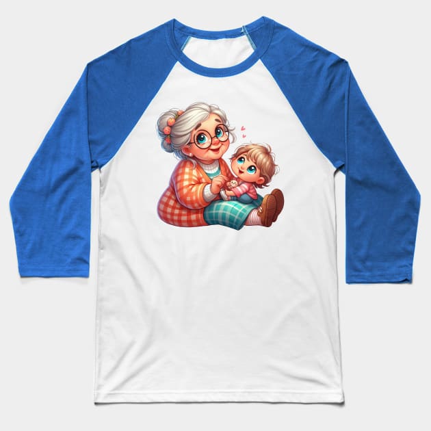 Granny with grandchild Baseball T-Shirt by Dmytro